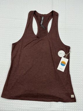 Vuori Women's Racerback Tank Top in Chocolate Brown